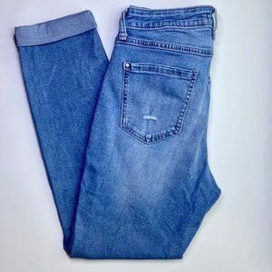 LC Lauren Conrad Cuffed Skinny Ankle Jeans - Light Wash